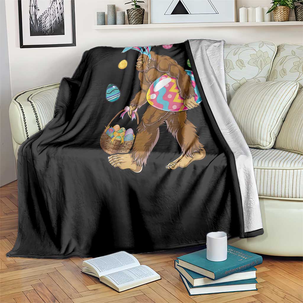 Bigfoot Easter Throw Blanket Funny Sasquatch Eggs Hunting - Wonder Print Shop