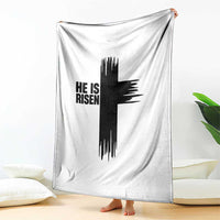 He Is Risen Throw Blanket Christian Easter Cross