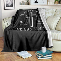 He Is Not Here He Has Risen Throw Blanket Jesus Christ Easter Cross Christian Matt 28:6