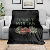 Easter Egg Hunter Throw Blanket Camo Funny Hunting - Wonder Print Shop