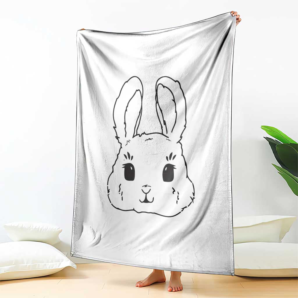 Cute Bunny Throw Blanket Kawaii Rabbit Happy Easter Day - Wonder Print Shop