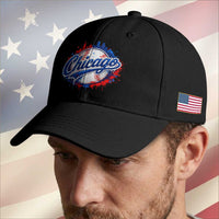 Chicago Pride Dripping Baseball Graphic Baseball Cap
