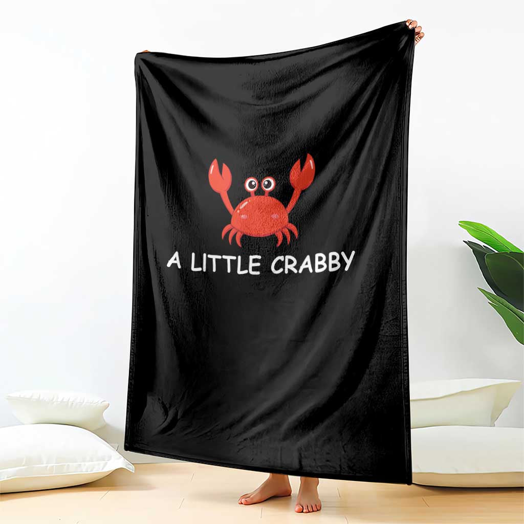 A Little Crabby Throw Blanket Minimalist Beach Meme Summer Aesthetic