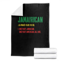 Funny Jamaican American Throw Blanket Retro Jamairican Roots - Wonder Print Shop
