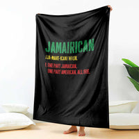 Funny Jamaican American Throw Blanket Retro Jamairican Roots - Wonder Print Shop