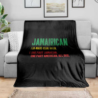 Funny Jamaican American Throw Blanket Retro Jamairican Roots - Wonder Print Shop