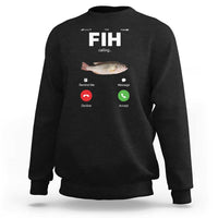 Fih Calling Remind me Message Decline Accept Sweatshirt Phone Call Fish - Wonder Print Shop
