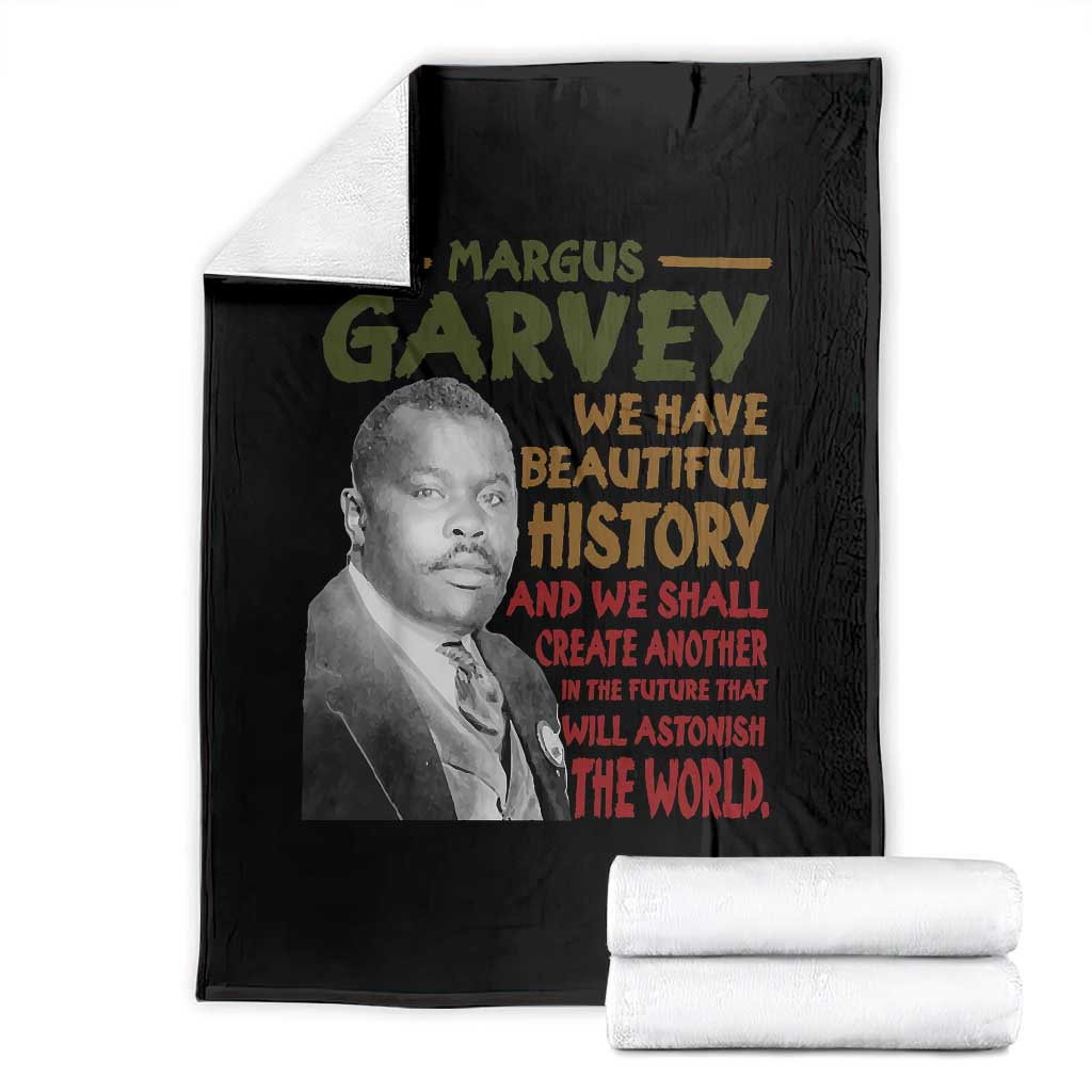 Marcus Garvey Quote Throw Blanket Black History Month - Wonder Print Shop