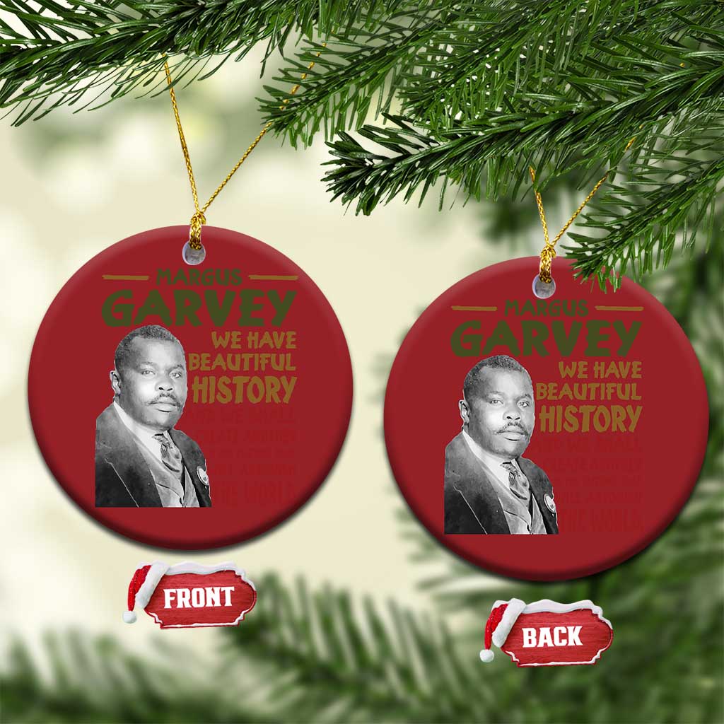 Marcus Garvey Quote Christmas Ornament Black History Month - Wonder Print Shop