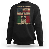 American Grown Mexican Roots Sweatshirt Retro Mexico America Flag