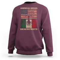 American Grown Mexican Roots Sweatshirt Retro Mexico America Flag