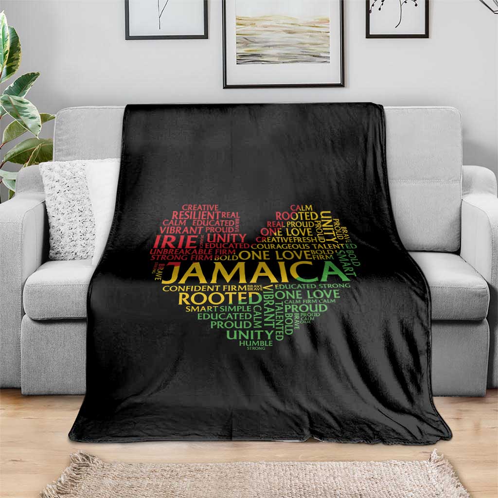 Jamaica Reggae Throw Blanket One Love Rasta Culture - Wonder Print Shop