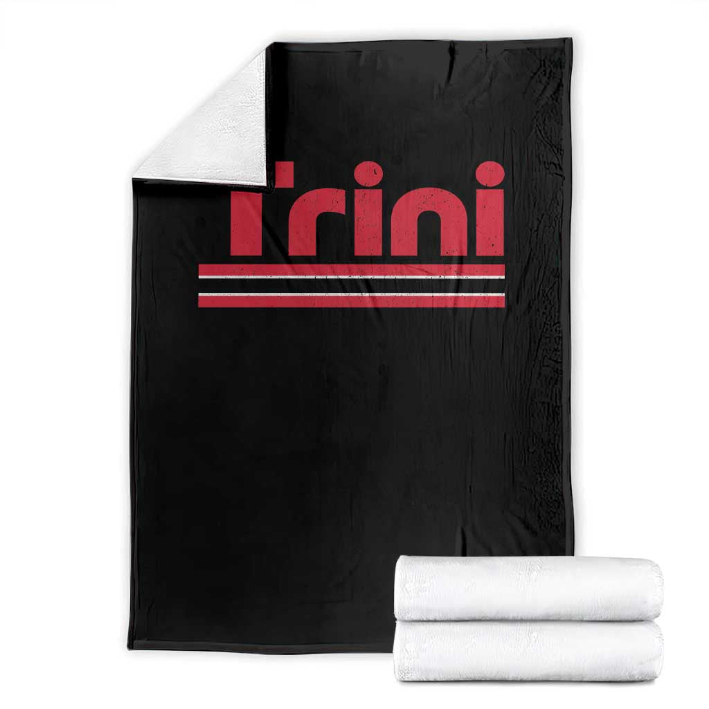 Retro Trini Throw Blanket Trinidad and Tobago Flag Caribbean Pride Heritage Gift