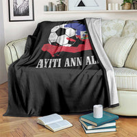 Ayiti Ann Ale Haiti Soccer Throw Blanket Haitian Football Fan Pride Flag Graphic Caribbean Sports