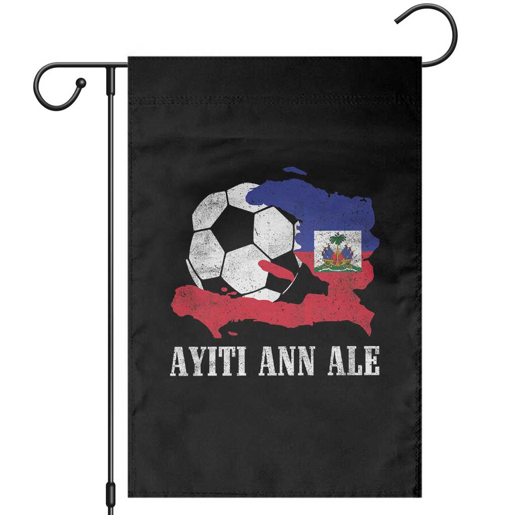 Ayiti Ann Ale Haiti Soccer Garden Flag Haitian Football Fan Pride Flag Graphic Caribbean Sports
