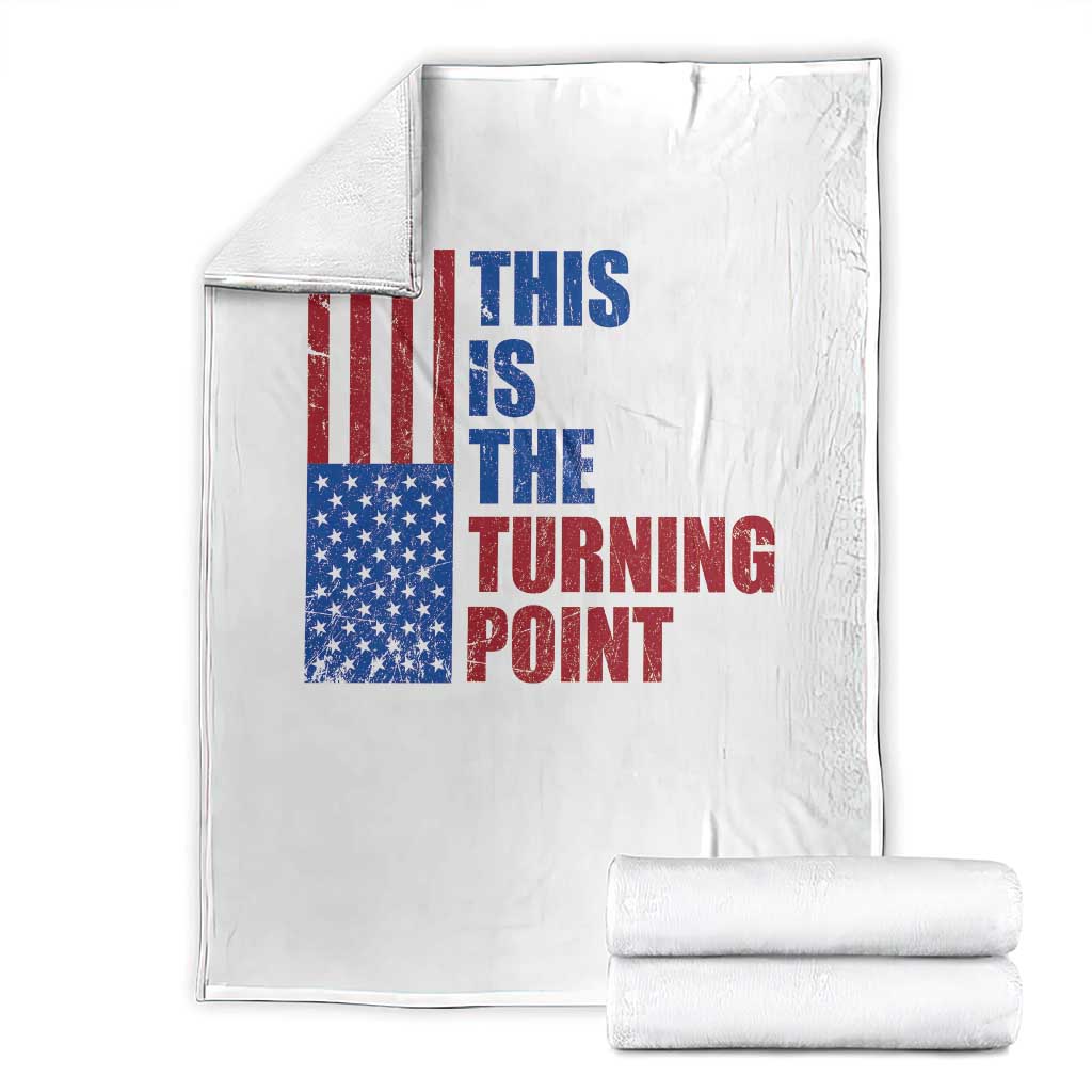 This is The Turning Point Throw Blanket USA Flag Patriotic Freedom Conservative - Wonder Print Shop