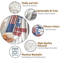This is The Turning Point Throw Blanket USA Flag Patriotic Freedom Conservative - Wonder Print Shop