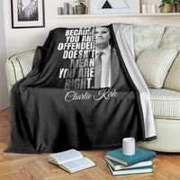 Charlie Kirk Throw Blanket Free Speech Memorial Tribute - Wonder Print Shop