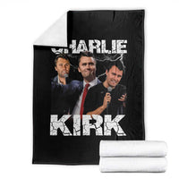 Charlie Kirk Throw Blanket Freedom Speech A True Patriot Tribute Bootleg - Wonder Print Shop