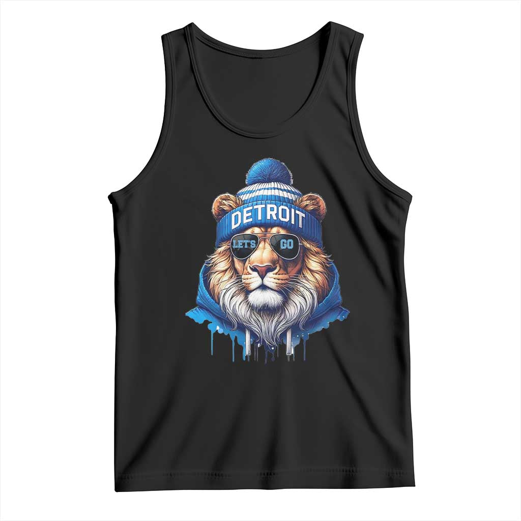 Lion Lovers Tank Top Wearing Glasses Sunday Detroit Fan Apparel