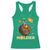 St Patricks Day Bitcoin Astronaut Racerback Tank Top Lucky Shamrock Leprechaun BTC Crypto To The Moon