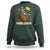 St Patricks Day Bitcoin Astronaut Sweatshirt Lucky Shamrock Leprechaun BTC Crypto To The Moon