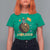 St Patricks Day Bitcoin Astronaut T Shirt For Women Lucky Shamrock Leprechaun BTC Crypto To The Moon