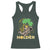 St Patricks Day Bitcoin Astronaut Racerback Tank Top Lucky Shamrock Leprechaun BTC Crypto Holder