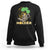 St Patricks Day Bitcoin Astronaut Sweatshirt Lucky Shamrock Leprechaun BTC Crypto Holder