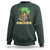 St Patricks Day Bitcoin Astronaut Sweatshirt Lucky Shamrock Leprechaun BTC Crypto Holder