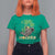 St Patricks Day Bitcoin Astronaut T Shirt For Women Lucky Shamrock Leprechaun BTC Crypto Holder