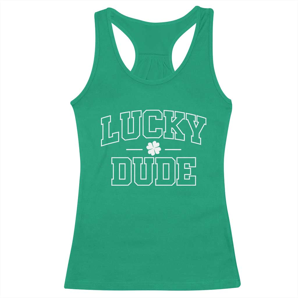 Kids St. Patrick's Day Racerback Tank Top Lucky Dude