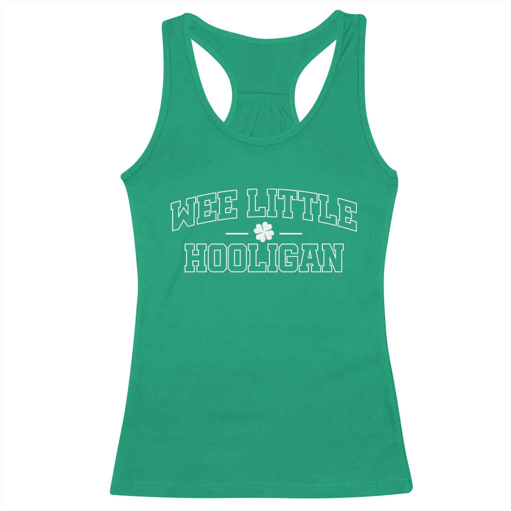 St Patricks Day Wee Little Hooligan Racerback Tank Top