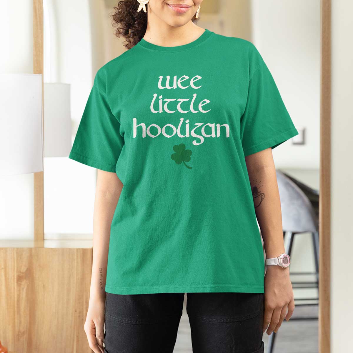 St Patricks Kids Wee Little Hooligan T Shirt For Women