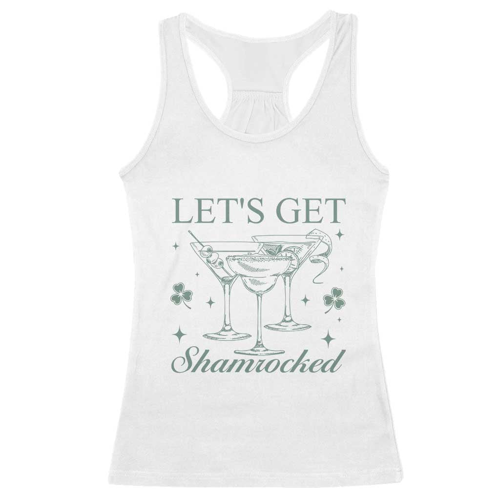 Lets Get Shamrocked St Patricks Day Racerback Tank Top