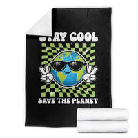 Groovy Earth Day Save The Planet Throw Blanket