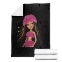 Funny Disgusting Doll Face Meme Throw Blanket Expression Hilarious Sarcastic