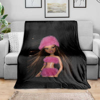 Funny Disgusting Doll Face Meme Throw Blanket Expression Hilarious Sarcastic
