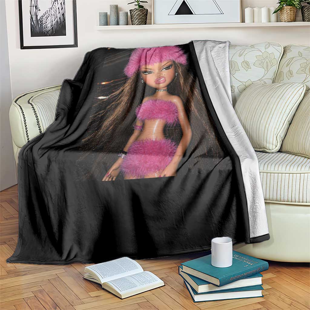 Funny Disgusting Doll Face Meme Throw Blanket Expression Hilarious Sarcastic