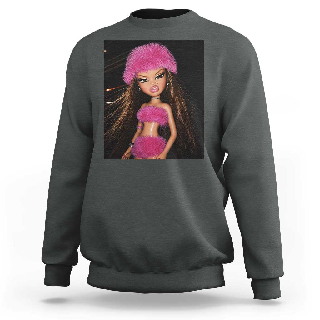 Funny Disgusting Doll Face Meme Sweatshirt Expression Hilarious Sarcastic