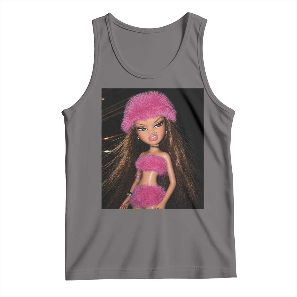 Funny Disgusting Doll Face Meme Tank Top Expression Hilarious Sarcastic