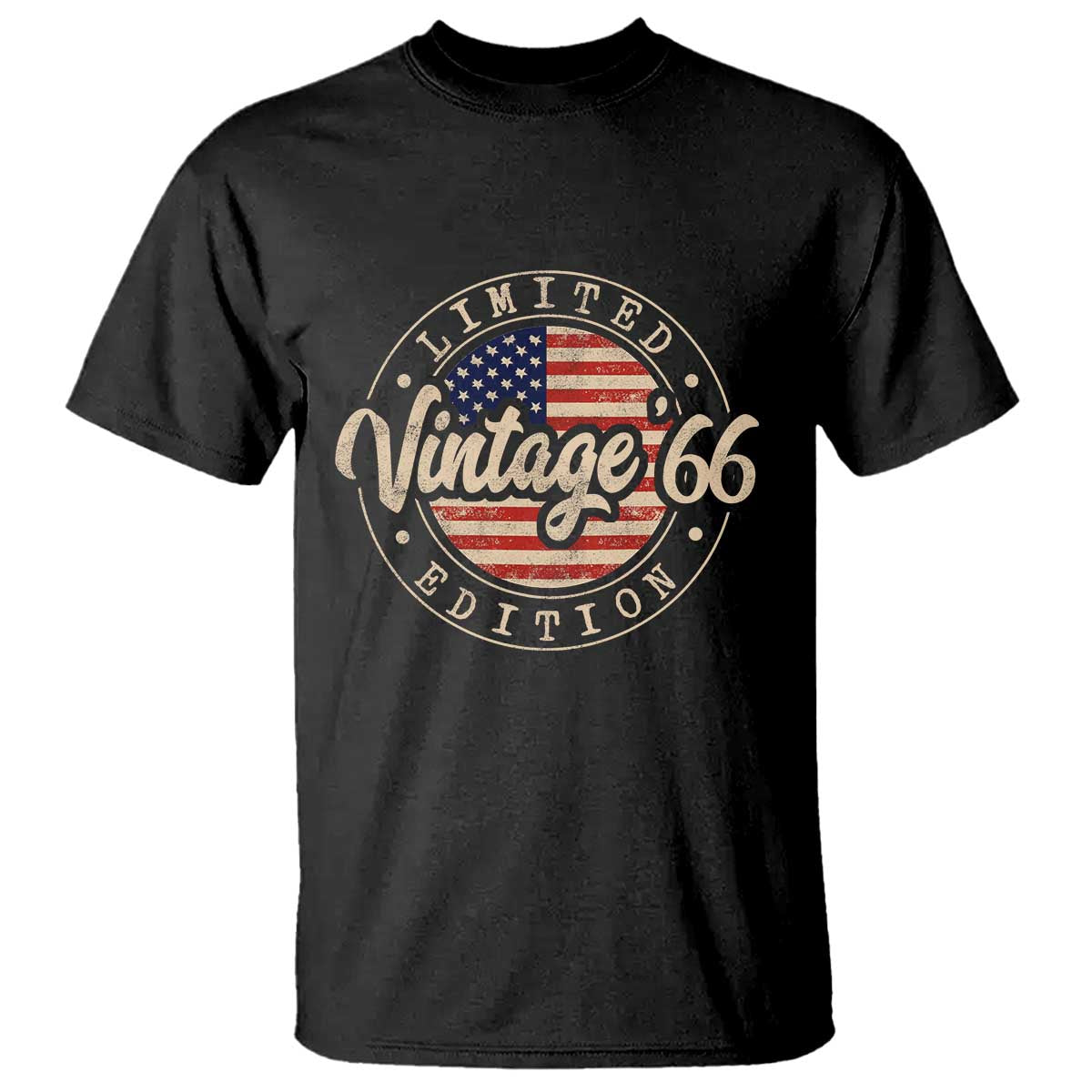 Vintage 1966 Stamp T Shirt Funny 60th Birthday USA Flag 60 Year Old Bday