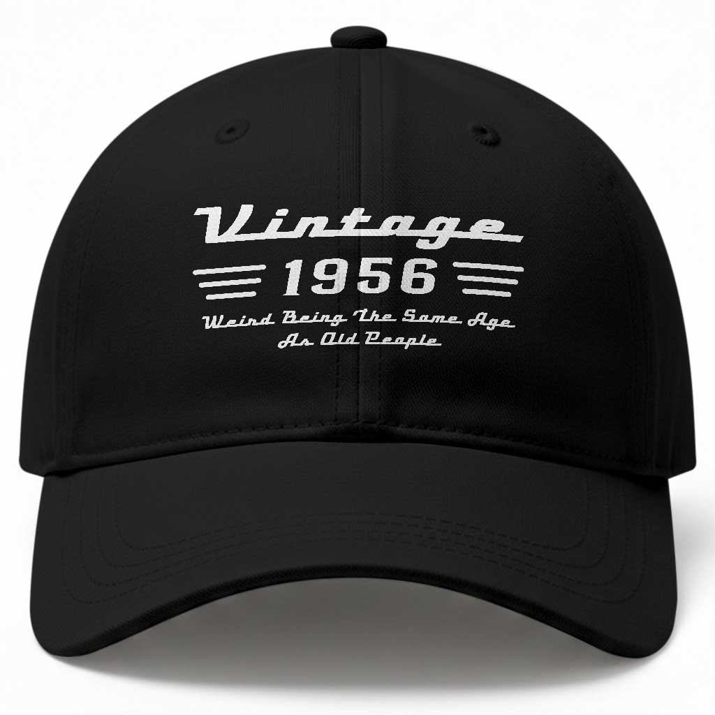Vintage 70th Birthday Baseball Cap 70yr 1956 Weird Being The Same Age As Old People
