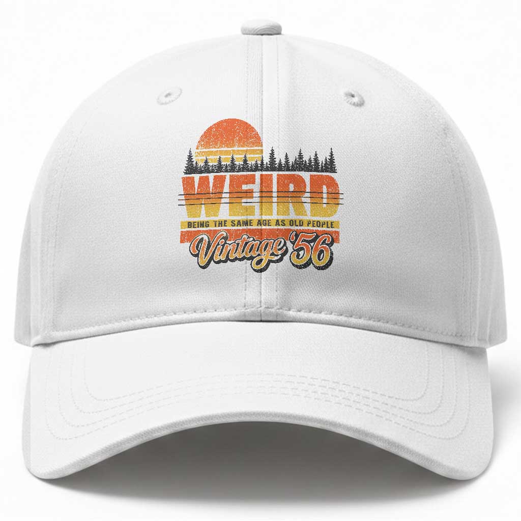 Funny 70th Birthday Baseball Cap Retro 1956 Weird Being The Same Age As Old People