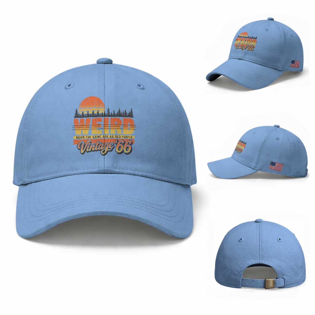 Funny 60th Birthday Baseball Cap Retro 1966 Weird Being The Same Age As Old People