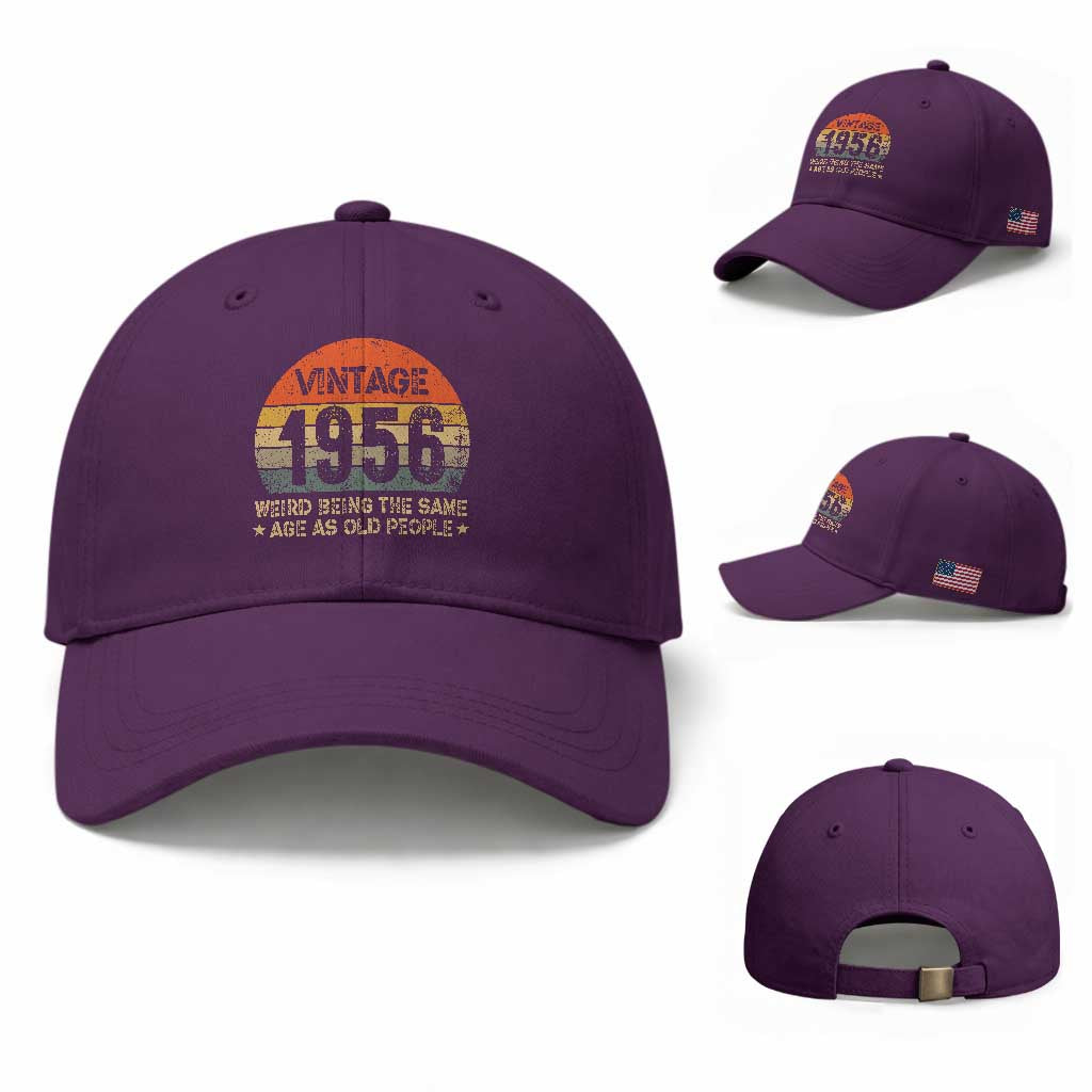70th Birthday Baseball Cap Retro 1956 Weird Being The Same Age As Old People