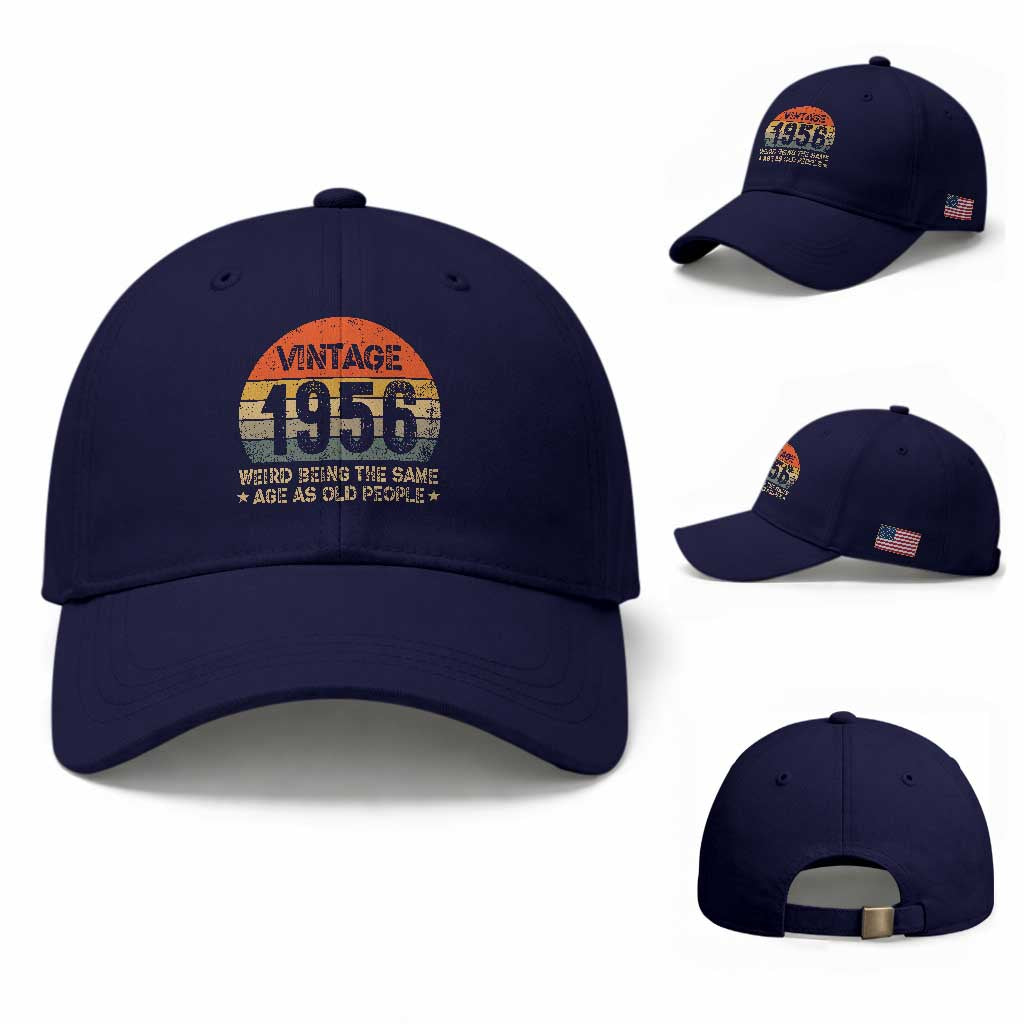 70th Birthday Baseball Cap Retro 1956 Weird Being The Same Age As Old People