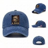 Alexander Hamilton Washed Cotton Baseball Cap Vintage American Flag