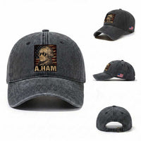 Alexander Hamilton Washed Cotton Baseball Cap Vintage American Flag