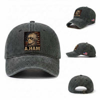 Alexander Hamilton Washed Cotton Baseball Cap Vintage American Flag